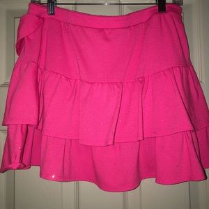 Justice pink sparkle skort 18+